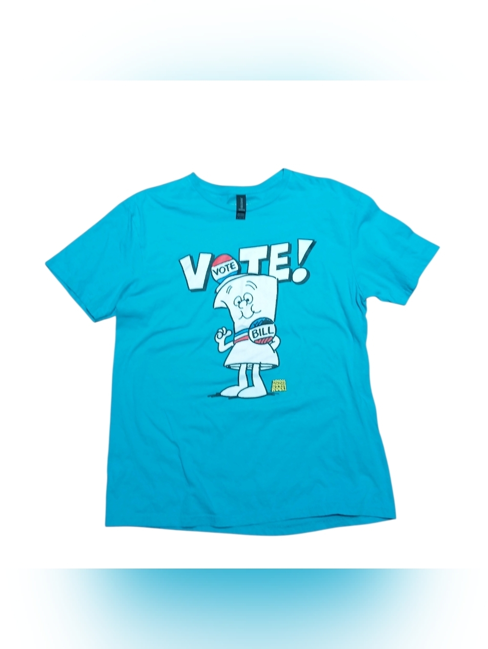 Vote! T-shirt Cartoon Bill Schoolhouse Rock Ripple Junction Fandom Blue LRG